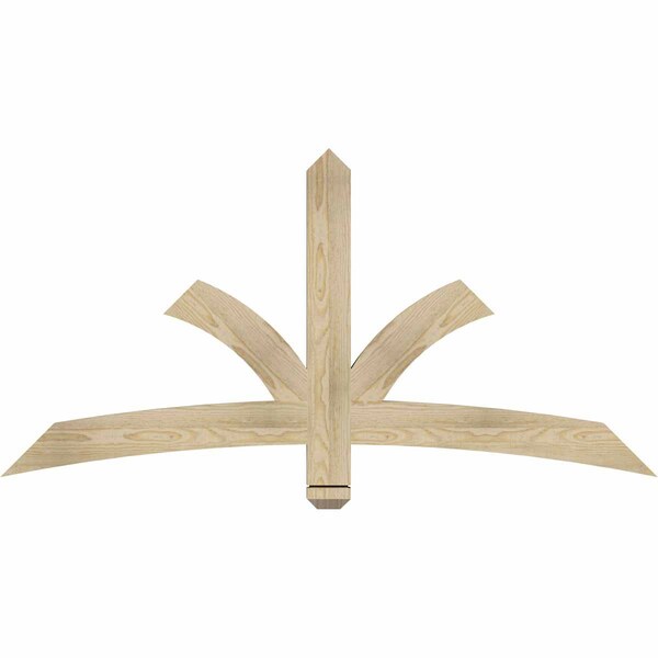 Ekena Millwork Davenport Rough Sawn Timber Gable Bracket, Douglas Fir, 60"W x 30"H x 2"D x 4"F, 12/12 Pitch GBW060X30X0204DAV00RDF - main